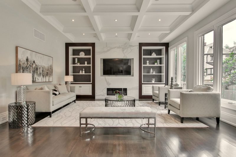 A formal reception room in a HomeLuxe residence